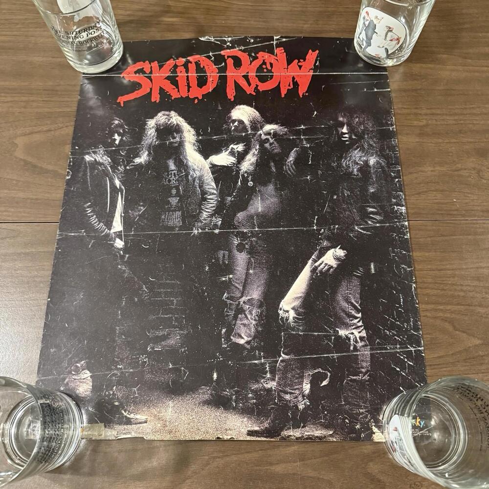 VINTAGE‎ MUSIC POSTER Skid Row Sebastian Bach 1989 Funky Posters Weissguy